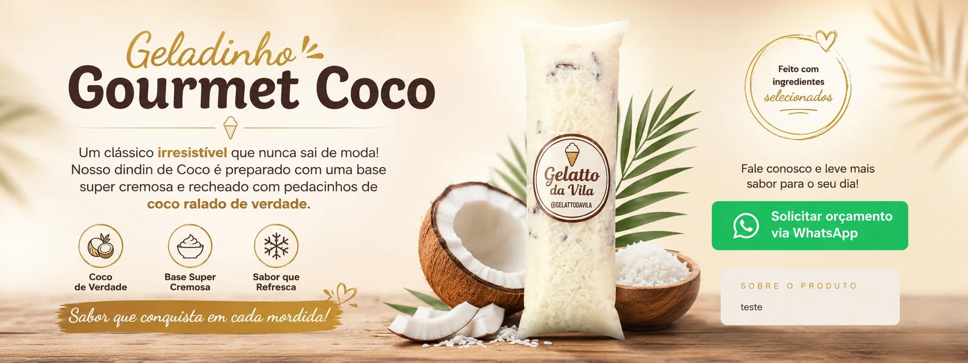 Geladinho Gourmet Coco